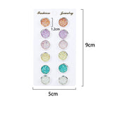 Colorful Crystal Stud Earrings