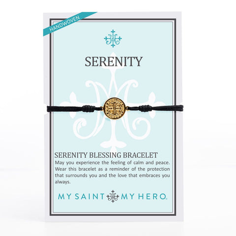 Serenity Blessing Bracelet in Black with Gold