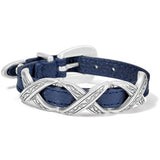 Kriss Kross Etched Bandit Bracelet in French Blue