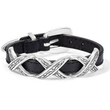 Kriss Kross Etched Bandit Bracelet in Black