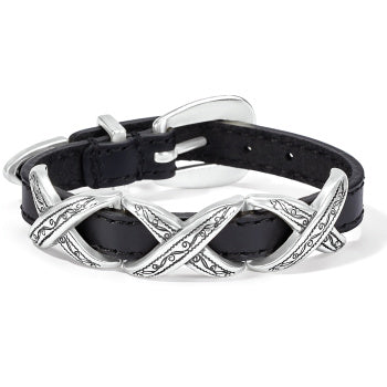 Kriss Kross Etched Bandit Bracelet in Black